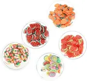 20pcs PVC Resin Shaker Filling Sequins DIY Craft Embellishments Fashionable Shaker Headband Hair Accessories Mixed Styles