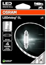 OSRAM LEDriving SL, ≜ C5W (41 mm), White 6000K, Blister (1 lamp), LED Retrofit, offroad use only