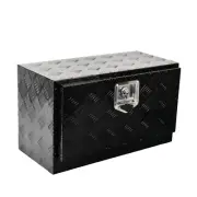 24"x12"x14" Black Aluminum Tool Box Truck Pickup Trailer Storage Bed w/Lock