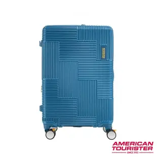 【AMERICAN TOURISTER 美國旅行者】30吋 Velton 跳色幾何防盜拉鍊可擴充PC剎車輪行李箱(三色可選)