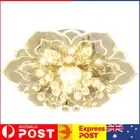 Modern LED Flower Crystal Ceiling Chandelier 9W Decor Lamp (Warm White)