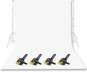 EMART 10X12ft/3X3.6m White Backdrop for Photography, Photo Background Screen for Video Studio, Photoshoot, Live Streaming, Zoom