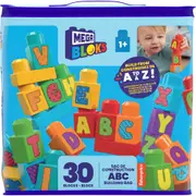 Mattel Mega Bloks ABC Building Bag Educational Building Blocks Toy Kids 1y+