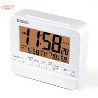 在飛比找樂天市場購物網優惠-時鐘靜音電子鐘溫度日曆溫度計雙組貪睡電子鬧鐘