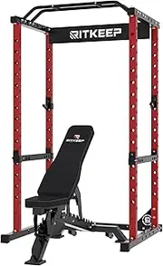 RitKeep RMAX 2250 2x2" Squat Power Rack, Weightlifting rack with 1200 lb weight capacity with 14 Adjustable Height Positions for Home Gym