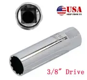 Ignition Spark Plug Socket Removal Tool Sleeve Thin Wall 3/8" Drive 12Point 14mm (for: Lincoln)