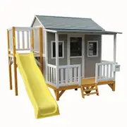 Kidzshack Delightful Shack Kids Wooden Large Cubby House Slide 3y+
