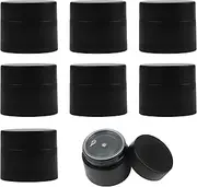 10 Pcs 50ml Black PP Plastic Scrub Cream Bottle Storage Jars with Lids and Inner Empty Refillable Cosmetic and DIY Sample Containers Cases