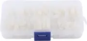 QANYEGN 180pcs White M3 Nylon Hex Screws Nuts, Waterproof Male Female Bolts Nuts, Hexagonal Standoffs Assortment Kit with Box