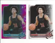 JARED McCAIN 2022-23 BOWMAN CHROME U PINK SP PROSPECT #66 + BOWMAN U BASE #66!!!