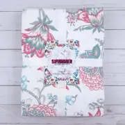 Mireille Designs Fabric Tablecloth 60x102 Jacobean Print Floral Cotton Blend