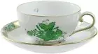 HEREND Apony Green Mocha Cup Saucer Tableware Wedding Present Green Japan New