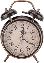 AUNMAS Alarm Clock Vintage Mechanical Light Night Luminous Manual Clock Double Twin Bell Clock for Bedrooms Time Management Heavy Sleepers(1#)