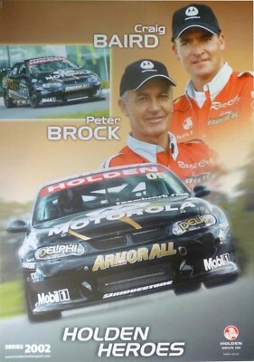 Peter Brock Holden Heroes Poster Craig Baird Holden VX Commodore Motarola