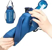 kivrimlarv Folding Water Bottle, Silicone Travel Bottle, Outdoor Drinkware Cup with Compact and Foldable Design for Travel Hiking Cycling Camping Gym or Hydration, 1 Piece