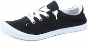 [Generic] Soda Zig-s Women's Causal Flat Heel Slip On Lace up Look Sneaker Shoes