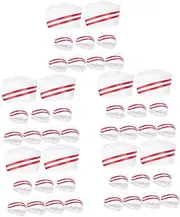 [VALICLUD] 5sets Men's Chef Hat Tall Decorative Cooking Chef Caps Kitchen Uniform Hat for Restaurant Waiters Cooks 9pcs*5