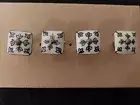 Ceramic Flower Door Knobs Cabinet Drawer Wardrobe Cupboard Kitchen Pull Handle
