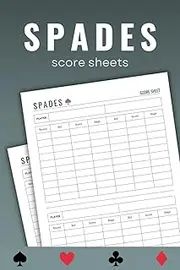 Spades Score Sheets: 6x9 Inch Book for Scorekeeping