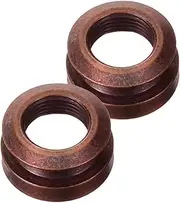 Parliky 2pcs Copper Strap Button Lock Guitar End Pin Socket Acoustic Guitar Strap Adapter Tailpiece Nail Cover for Electric Bass Guitar Parts
