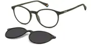 Polaroid PLD 6137/CS with Clip-on TBO/M9 Men's Glasses Green Size 52 - Private Health Rebate - Blue Light Block Available