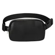 Lether Fanny Pack Crossbody Bag For Women And PU Black 1 Pack Pu Fanny Pack