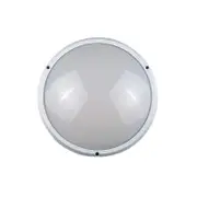 Round Fluorescent Bulkhead Large 2G11 18w in White Superlux Lighting - LJF4061-WH
