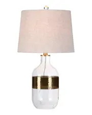 JONATHAN Y Designs Stevens 25.5in Glass LED Table Lamp