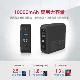 Gigastone QP-10200B 10000mAh 黑 四合一 QI無線旅充 行動電源