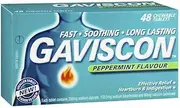 Gaviscon Chewable Tablets Peppermint Heartburn & Indigestion Relief 48 Pack