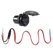 QC 3.0 Dual USB Car Socket 12V/24V USB with Contact Switch for Boat4499