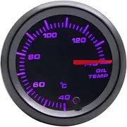 REFENG Gauge Meter Kit 52mm Diameter Smoked Lens GlowShift Tinted 7 Color LED Celsius Oil Temp Temperature °C