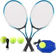 Kids Tennis Rackets Set - 2 Lightweight Tennis Paddles with Trainer Balls & Racket Cover - Junior Badminton Starter Kit for Children Beginners Ages 5-12