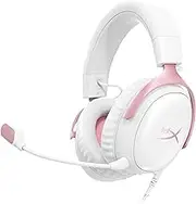 HyperX Cloud III – Wired Gaming Headset, PC, PS5, Xbox Series X|S, Angled 53mm Drivers, DTS, Memory Foam, Durable Frame, Ultra-Clear 10mm Mic, USB-C, USB-A, 3.5mm – Pink