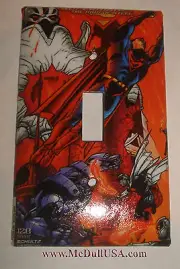 Superman Man of Steel Comic book Light Switch Outlet Cover Plate home decor