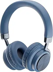Liquid Ears Wirefree On-Ear Headphones - Bluetooth 5.3, 40 Hours Playtime, Fast Charge, Premium Metal Construction, Pivoting Earcups, Adjustable Headband - Blue