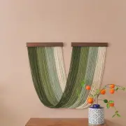 Modern Gradient Yarn Wall Art Rustic Textured Fiber Art Contemporary Home Decor
