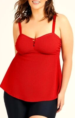 TS TAKING SHAPE plus size M / 20 Criss Cross Tankini top swimwear bathers NWT!