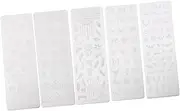 Baluue 5pcs Metal Nail Art Stamper Templates Flowers Butterflies DIY Nail Stamping Plates Kit