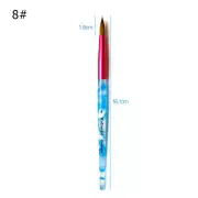 Kolinsky Sable Acrylic Nail Art Brush Pen Crimped Manicure Powder Tool #8-#20.
