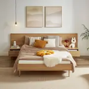Evan Bed Frame with 2 Bedside Drawers - Queen