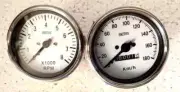 Replica Smiths Gauges Black Face Chrome Bezel Dimension Details: Clockwise Spee