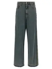 [Mm6 Maison Margiela] Mm6 Maison Margiela-Panel Jeans Blu-Donna 28