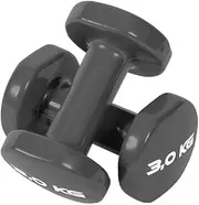 Orbit Vinyl Dipped Hand Weight Dumbbells, 3 kg