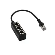 Lan Ethernet Network Rj45 Connector Splitter Adapter Cable For Networking Extension 1 Male To 3 Female Ethernet Cables (Rj 45/8P8c)
