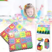 36 Pieces Miniature Foam Alphabet Jigsaw Puzzle Mat Educational Play Toy A-Z 0-9