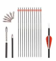 6/12/18pc Id4.2mm Pure Carbon Arrow 28/30/31/32inch Archery Bow Hunting Shooting