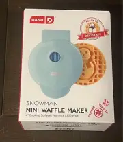 Dash Snowman Waffle Maker 2022 Limited Edition New Mini Holiday Wafflemaker NEW