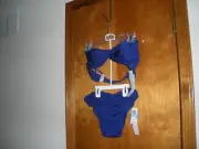 NEW $ 116.00 BADGLEY MISCHKA sz 6 Swimsuit Bikini 2pc Set Purple Xtra Life