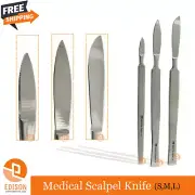 Fixed Blade Scalpel Handle Medical Tissue Cut Surgery Dissection Set Of 3
